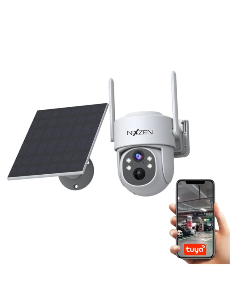 Domo  Ip Ai Wifi Solar Exterior 4mpx P2p Ir Slot Sd Audio App Tuya Bateria 8000mah