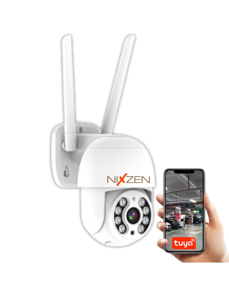 Domo Ip Wifi Pan And Tilt Motorizado 4mpx Autotracking P2p Exterior Slot Sd Audio App Tuya