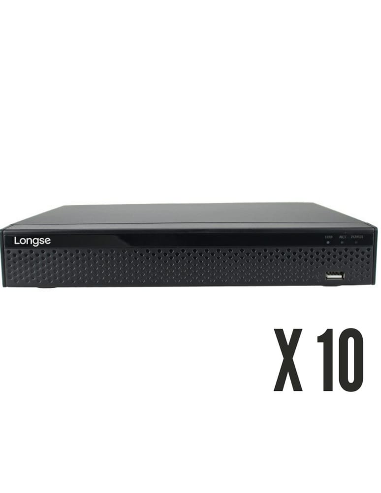 Caja 10 Xvr Seguridad 8 Canales Longse 5 Mpx. Alarmas Audio Ahd-cvi-tvi-960h P2p
