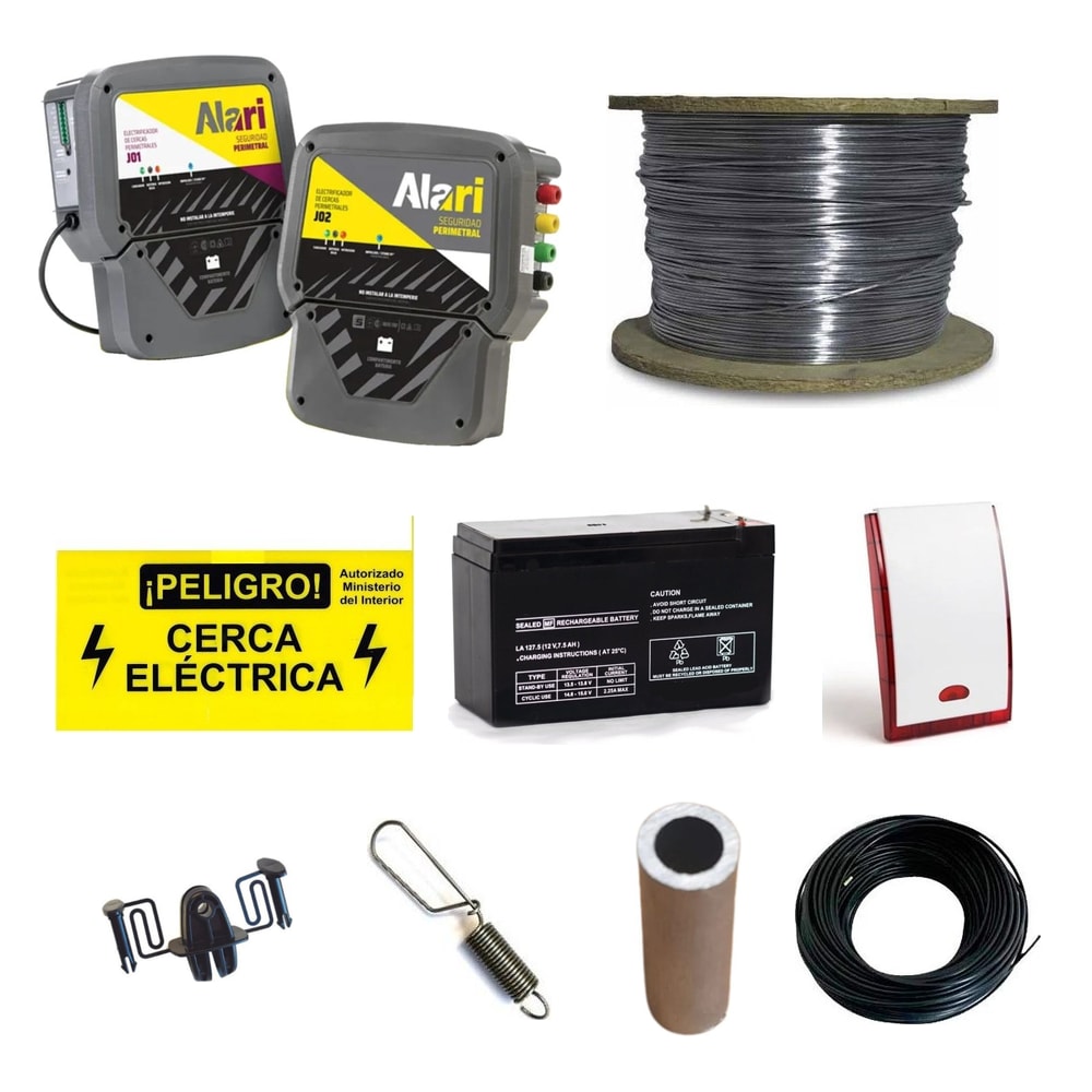 Cerco Electrico Instalado Alari Para Frente De 10m Con Laterales De 5m 6 Hilos Bateria Sirena Y Carteleria Reglamentaria