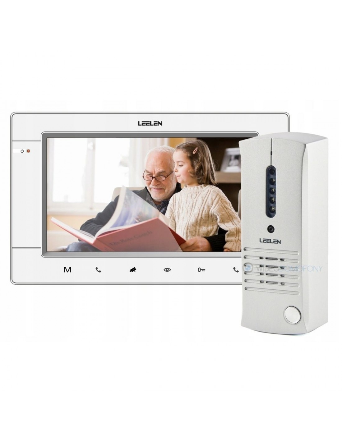 Kit Leelen Portero Visor 1 Unidad Hogar Analogico Con Fuente De Alimentacion Incluida
