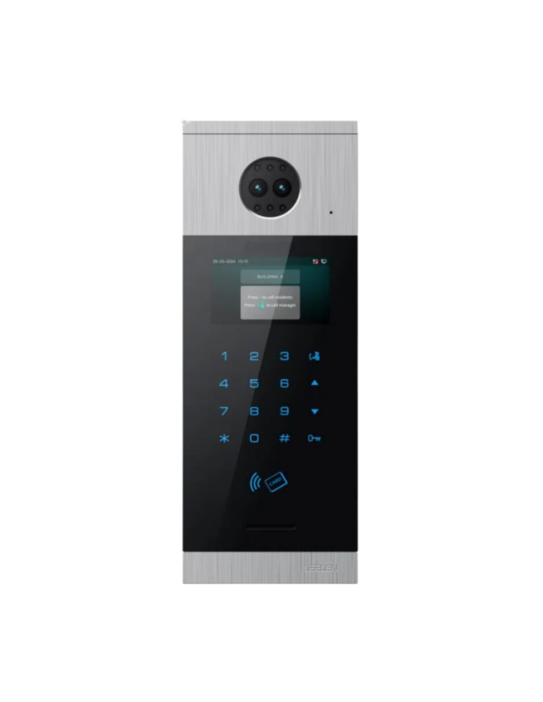 Frente Portero Visor Leelen Exterior Touch Button Rfid Para Edificios Ip Standard Aluminio
