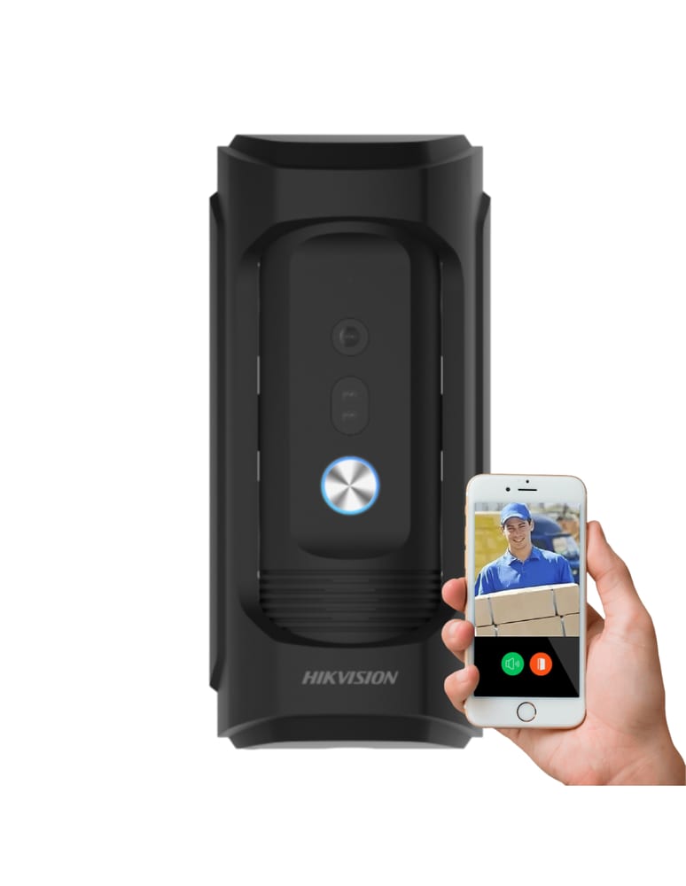 Frente Video Portero Ip Antivandalico Doorbell Hikvision Ik09 Y Ip65, 2mpx, Poe
