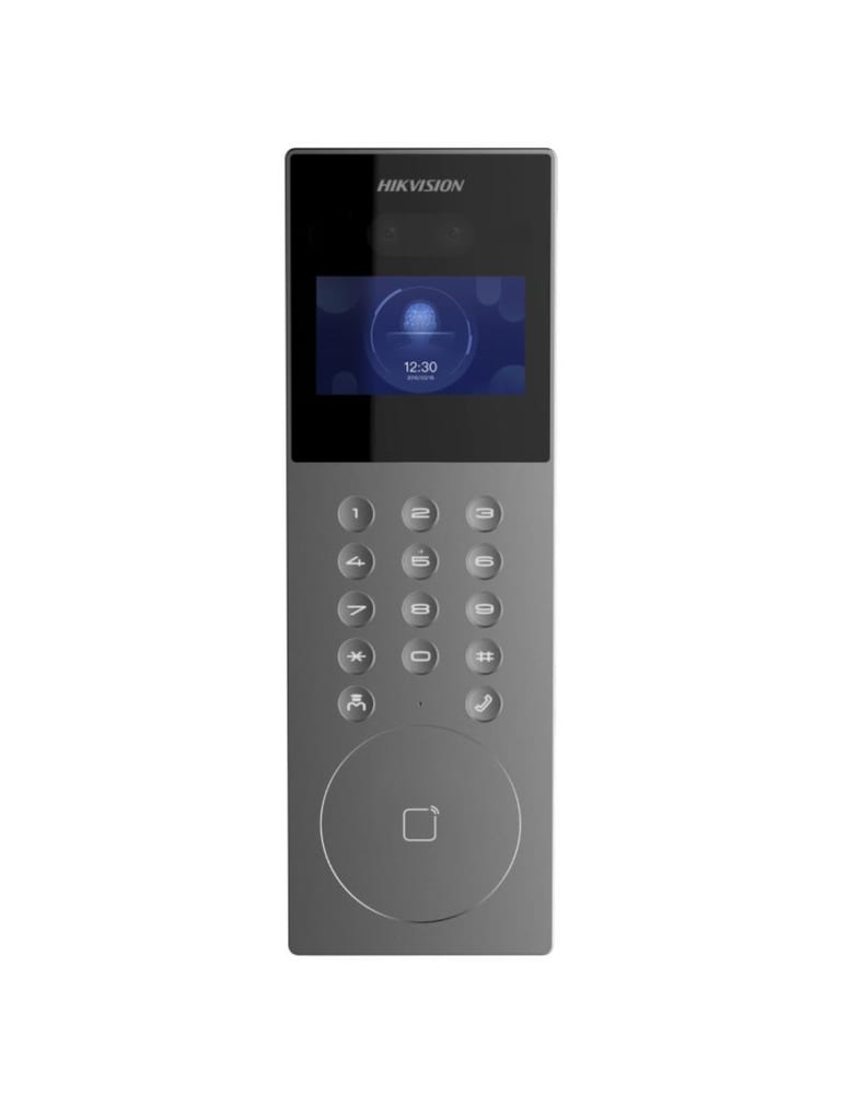 Frente Video Portero Ip Reconocimiento Facial Hikvision Tarjeta Ip65 Poe/12vcc Camara 2mpx Ir Porterovisor