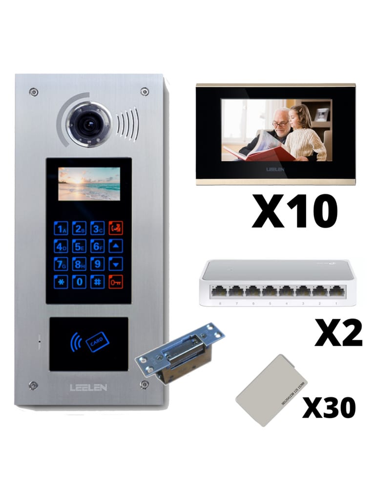 Kit Visor 10 Unidades Edificio Ip