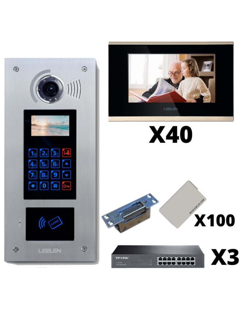 Kit Visor 40 Unidades Edificio Ip